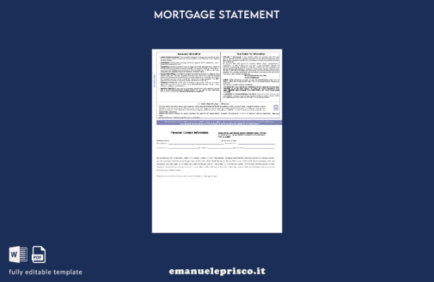 estratto conto ipotecario bancario svizzero UBS in stile verificato nei format 1